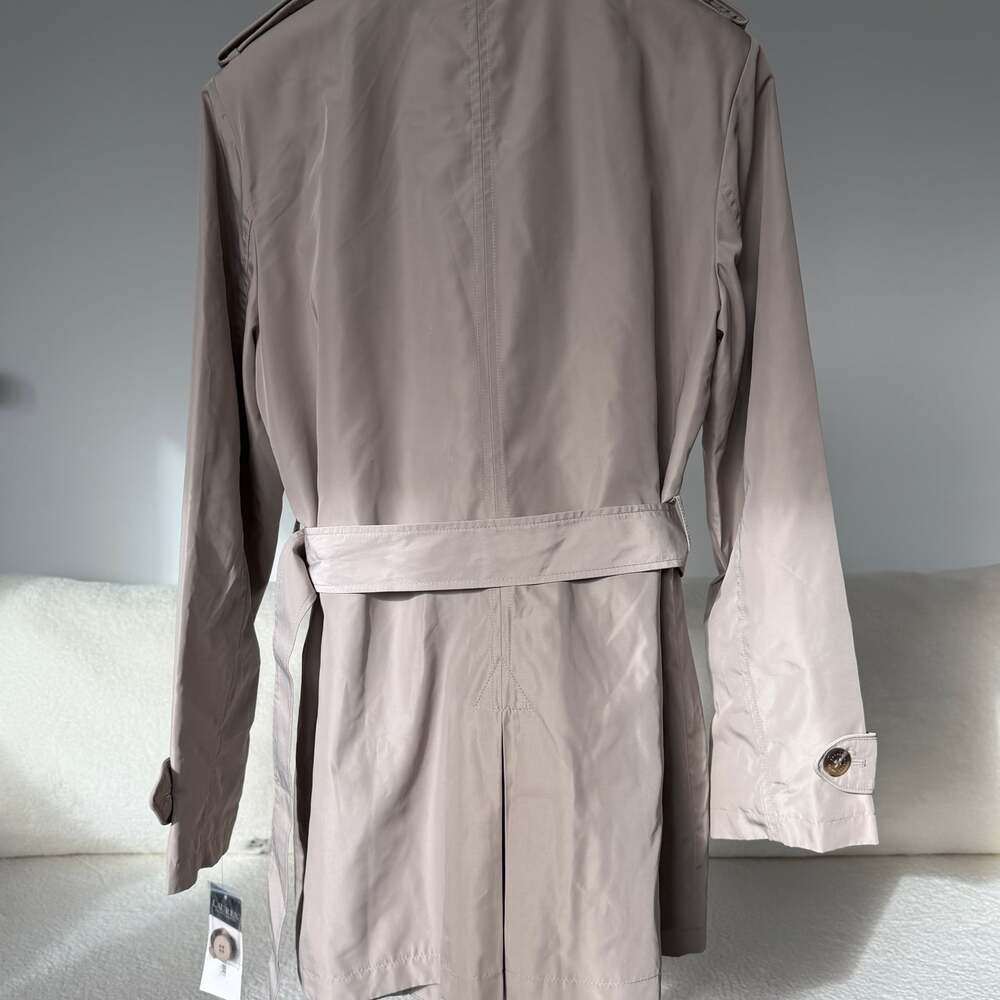 NWT Ralph Lauren Short Trench Coat Khaki Beige Size M Belted Classic - Picture 5 of 8